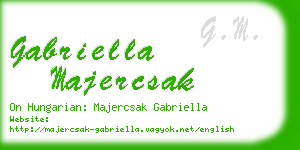 gabriella majercsak business card